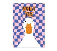 Baibexing Póster De What The Duck, Divertido Y Lindo, Pósteres De Animales, Impresión Para Pared, Cuadro, Lienzo, Decoración Para Baño, Dormitorio, Residencia Estudiantil A1 60X90Cm Sin Marco