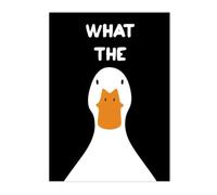 Baibexing Póster De What The Duck, Divertido Y Lindo, Pósteres De Animales, Impresión Para Pared, Cuadro, Lienzo, Decoración Para Baño, Dormitorio, Residencia Estudiantil, A2 40X60Cm Sin Marco
