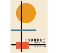 Baibexing Póster Geométrico Abstracto De Exposición Bauhaus Moderno, Pintura En Lienzo Minimalista, Imagen Artística De Pared Para Sala De Estar, Decoración Del Hogar A3 50X70Cm Sin Marco