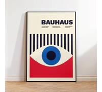 Baibexing Póster Impreso En Lienzo Con Diseño De Ojo De Bauhaus Y Geometría Abstracta Moderna Para Decoración Del Hogar Y La Sala De Estar 30X40Cm Sin Marco