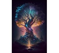 Baibexing Pósteres Abstractos De Vida, Árboles, Plantas, Galaxias Y Cielos. Láminas, Lienzos, Pinturas, Arte De Pared, Decoración Natural Para Sala De Estar, Hogar, Tamaño A4. 21X30Cm Sin Marco