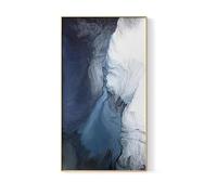 Baibexing Pósteres E Impresiones Abstractos De Paisajes Marinos Azules Con Láminas De Oro Para Pared, Arte De Pared Para Sala De Estar, Dormitorio, Decoración Del Hogar, Tamaño A3 40X50Cm Sin Marco