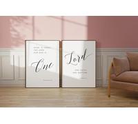 Baibexing Versículo Bíblico 6:4 Láminas Decorativas Para Pared De Iglesias, Lienzos, Pósteres E Imágenes Para La Decoración Del Hogar Y La Sala De Estar 50X70Cmx2Pcs Sin Marco