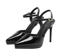 BAICAIBAI Sandali Da Donna con Tacco Alto A Spillo Moda Plateau Infilare Punta Classico High Heels Lavoro Matrimonio Festa Ufficio Feste Balli Fine Anno 8/10 cm,Noir(10cm),34