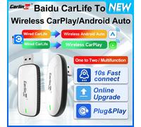 Baidu CarLife CarlinKit cableado a inalámbrico CarPlay adaptador inalámbrico Android Auto WiFi Bluetooth conexión automática 2 en 1 caja inteligente X1CA Brands Genuine