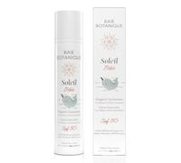 Baie Botanique Soleil Bébé - Protector solar mineral orgánico no tóxico para bebés SPF 50 - Girasol y jojoba - Sin perfume - Natural - Vegano - Sin yeso blanco - Seguro para arrecifes - UVA/UVB - 110
