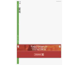 Baier & Schneider - Anillas de recambio para archivador, A4, 70 g/m², 4 orificios, 100 hojas), color blanco