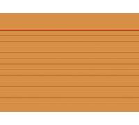 Baier & Schneider - Cartulina (180 g/m², A6, de rayas, horizontal), color naranja