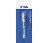 Baier & Schneider Cinta de papel con diseño de corazones, tamaño de la cinta: 2 m x 8 mm, color plateado