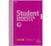 Baier & Schneider - Cuaderno (código de colores, unión de espiral, 4 partes, 70 g/m², a rayas, A4)