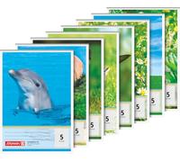 Baier & Schneider - Cuaderno de animales, kopfverleimt, 8 cm de perforación, 80 g/m², A5, Karie