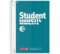 Baier & Schneider - Cuaderno (en espiral, 4 orificios, 70 g/m², A4, 40 hojas cuadriculadas)