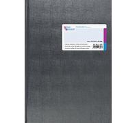 Baier & Schneider - Libreta Libro, cuentas (Negocios libro, Techo de banda, Gris, 8 columnas, 21 x 25,5
