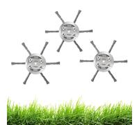 Baieye 3 cepillos para desbrozadora de césped, diámetro Interior de 5 mm, Accesorio para desbrozadora, Cabezal de Repuesto para Cepillo de Malas Hierbas, desbrozadora eficaz y Musgo