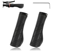 Baieye Puños Bicicleta MTB,Puños Bicicleta Ergonómicos,Puños MTB Antideslizantes de Caucho,Negro puños Bicicleta,Empuñadura Bicicleta para MTB/BMX/Montaña/Bici Plegables/Bicicletas Urbanas Aluminio