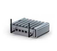 Baieyu Firewall Appliance Mini PC with 4 x 2.5GbE LAN, Celeron J4125, Fanless Industrial Mini PC with 16GB RAM DDR4 512GB SSD, Support AES-NI, ESXi, PXE, OPNsense, SIM Slot, HD, VGA