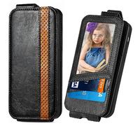 BaiFu Funda para Vivo X200 FE, Soporte magnético, Cuero de PU Cover, Carcasa para Vivo X200 FE-Negro