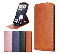 BaiFu Funda Tipo Billetera de Cuero para ZTE Blade V80 Vita, Case para ZTE Blade V80 Vita con Soporte Horizontal y Tarjetero-Marrón