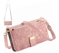 BaiFu Funda Tipo Cartera para Leitz Phone 3 para Mujer, 6 tarjeteros, Soporte, Cierre magnético, Carcasa con Cremallera para Leitz Phone 3-Rosa