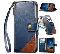 BaiFu Funda Tipo Libro para Honor Win RT, Piel sintética, Cierre magnético, función Atril, Tarjetero, Carcasa con Cremallera para Honor Win RT-Azul