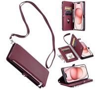 BaiFu Fundas para Motorola Moto G100 5G 2025, Funda Tipo Cartera con Cremallera, 8 Ranuras para Tarjetas Case para Motorola Moto G100 5G 2025-08