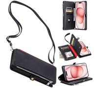 BaiFu Fundas para Motorola Moto G100 5G 2025, Funda Tipo Cartera con Cremallera, 8 Ranuras para Tarjetas Case para Motorola Moto G100 5G 2025-06