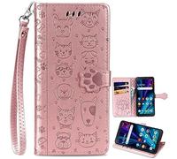 BaiFu Gato y Perro Funda para Realme C100x 4G, Soporte Plegable, Ranura para Tarjeta, Dibujos Animados Case para Realme C100x 4G-01