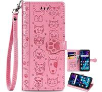 BaiFu Gato y Perro Funda para Samsung A56 5G/A36 5G/37, Soporte Plegable, Ranura para Tarjeta, Dibujos Animados Case para Samsung A56 5G/A36 5G/37-04