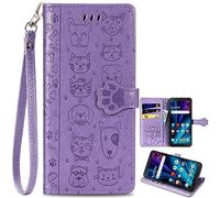 BaiFu Gato y Perro Funda para Samsung A56 5G/A36 5G/37, Soporte Plegable, Ranura para Tarjeta, Dibujos Animados Case para Samsung A56 5G/A36 5G/37-06