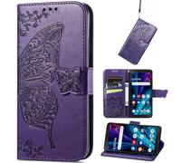 BaiFu Mariposa Funda para ZTE Nubia Z70S Ultra, Soporte, Cierre magnético Flor Cover, Mariposas y Rosas Wallet Case para ZTE Nubia Z70S Ultra-02