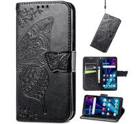BaiFu Mariposa Funda para ZTE Nubia Z70S Ultra, Soporte, Cierre magnético Flor Cover, Mariposas y Rosas Wallet Case para ZTE Nubia Z70S Ultra-03