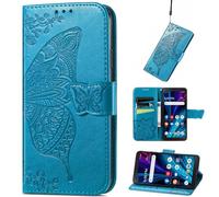 BaiFu Mariposa Funda para ZTE Nubia Z70S Ultra, Soporte, Cierre magnético Flor Cover, Mariposas y Rosas Wallet Case para ZTE Nubia Z70S Ultra-04