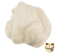 BAIFULAI 100 g de lana de fieltro blanco para tejer, fieltro seco y fieltro húmedo, lana de cuento de hadas, fieltro, juego de iniciación para niños, manualidades, decoración
