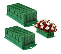 BAIFULAI 2 unidades de espuma con rejilla y soporte: 30 x 12 x 8 cm esponja para flores, masa para flores frescas, arreglos florales para manualidades, bodas y cumpleaños