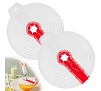 BAIFULAI 2 unidades de protección contra salpicaduras, 31 x 34 cm, protección contra salpicaduras para tazón de mezcla, cuenco de silicona universal, protección contra salpicaduras, tapa para batir