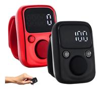 BAIFULAI 2 unidades Smart ZäHler Klicker: contador digital de mano con indicador de tiempo y reajustable, contador de filas portátil para tejer deportes y inventario doméstico, marketing, golf (negro