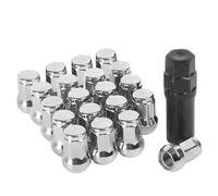 BAIFULAI 20 x Tuercas de rueda M12 x 1,5, Tuerca de rueda, Tapas de tornillo cromadas con cono cónico cerrado de 60°, ancho de llave 19mm, tapas de tuerca de rueda para Ford, Toyota, Honda, Mazda