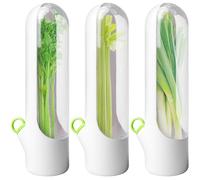 BAIFULAI 3 Unidades de Almacenamiento para Hierbas, Recipiente para Frigorífico, Caja de Almacenamiento de Cocina para Cilantro y Hierbas Frescas - Herb Keeper Fridge