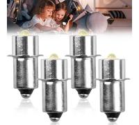 BAIFULAI 4 bombillas LED de repuesto P13.5S 3 W DC3-12 V, linterna LED, repuesto para linterna, linterna, linterna, linterna LED para linterna, luz de trabajo (blanco)