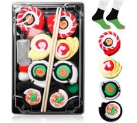 BAIFULAI 4 Pares de Calcetines Sushi, Calcetines Divertidos en Forma de Sushi, Calcetines Graciosos para Hombres y Mujeres, Regalos Japoneses Divertidos y Coloridos