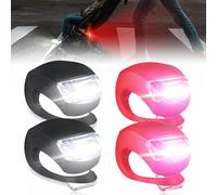 BAIFULAI 4 piezas de luz para cochecito de bebé, luz de silicona con LED brillante y 3 funciones de iluminación, luz impermeable para cochecito de bebé, luces multiusos para cochecito, al aire libre