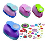 BAIFULAI 4 troqueles de papel con forma de círculo, redondos, diferentes tamaños, 9 mm, 16 mm, 25 mm, 38 mm, perforadora circular para la fabricación de tarjetas, álbumes de recortes y bricolaje