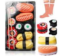 BAIFULAI 5 pares de calcetines de sushi divertidos, accesorios graciosos para hombres y mujeres, ideas de regalos divertidos