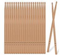 BAIFULAI 5A 12 pares de baquetas antimoho, clásicas baquetas de madera de roble, para adultos, niños y principiantes, para tambores electrónicos de jazz