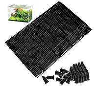 BAIFULAI 8 placas de rejilla para acuario: material PP, separador de acuarios y placa de rejilla con 48 soportes, rejilla de plástico para acuario, juego antisalto para filtrado y aislamiento, 30 x 15