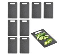 BAIFULAI 8 tablas de desayuno de plástico: 25 × 15,3 cm, juego de tabla de cortar con mango para cocina, tablas de desayuno antideslizantes y aptas para lavavajillas, para frutas, verduras, sin BPA