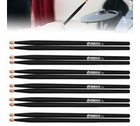 BAIFULAI Baquetas 5A, 6 pares de baquetas para batería, antimoho, clásicas, con madera de arce, para adultos, niños y principiantes, para tambor electrónico de jazz (negro)