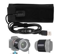 BAIFULAI Calentador de objetivo USB, 260 mm para cámara DSLR y telescopio, 3 ajustes de temperatura, tira de calefacción para evitar rocío, niebla y condensación para astrofotografía, con cámara