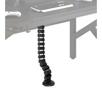 BAIFULAI Gestión de cables flexible, columna vertebral para cables ajustable en altura, 1300 mm, rectangular, Cuba Slim, gestión de cables de escritorio con base metálica, color negro