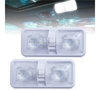 BAIFULAI Iluminación LED para Camper: 2 Piezas Lámpara de Techo Regulable, Iluminación Interior Ahorra Energía, para Coche, Camión, Caravana, Barco (Blanco, Amarillo, Luz Cálida 2827K-6500K)
